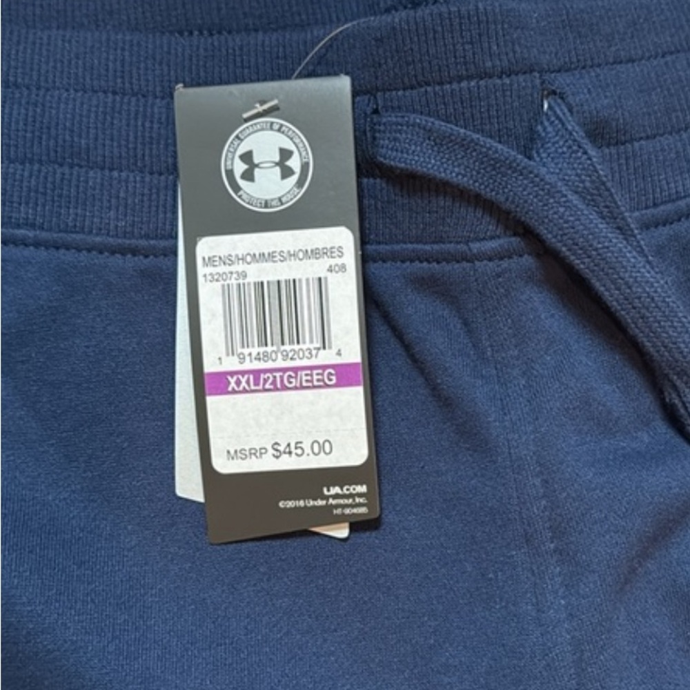 NWT🤩UNDER ARMOUR COLD GEAR NAVY PANTS WITH DRAWSTRING - Picture 2 of 6